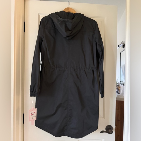 Women’s Avec Les Filles Black Hooded Trench Coat-NEW WITH TAGS - Picture 2 of 5